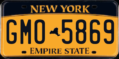 NY license plate GMO5869