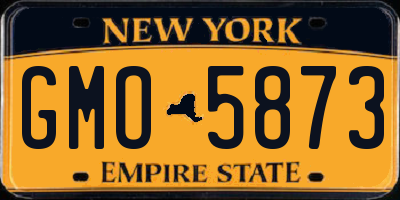 NY license plate GMO5873