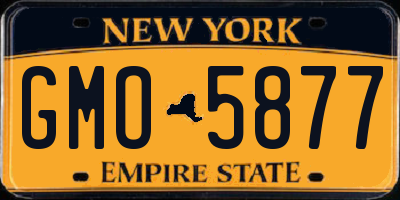 NY license plate GMO5877