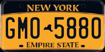NY license plate GMO5880