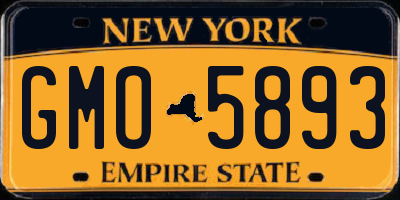 NY license plate GMO5893