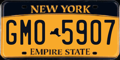 NY license plate GMO5907