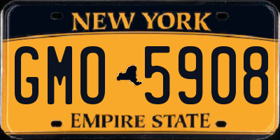 NY license plate GMO5908