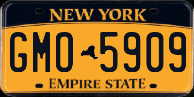 NY license plate GMO5909