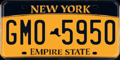 NY license plate GMO5950
