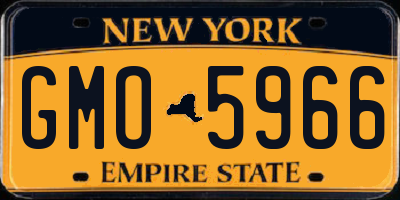 NY license plate GMO5966