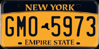 NY license plate GMO5973