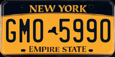 NY license plate GMO5990