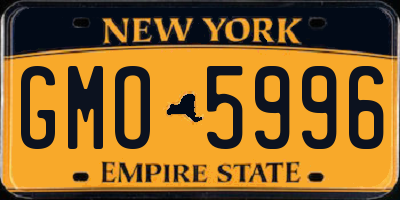 NY license plate GMO5996