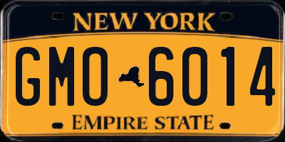 NY license plate GMO6014