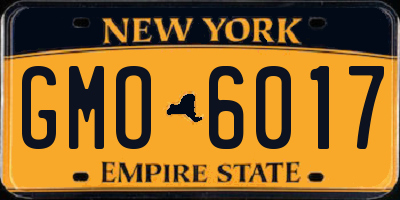 NY license plate GMO6017