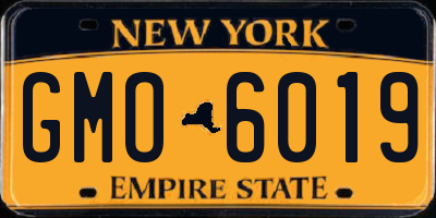 NY license plate GMO6019