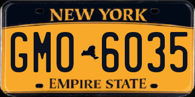 NY license plate GMO6035