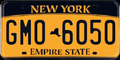 NY license plate GMO6050