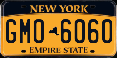 NY license plate GMO6060