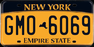 NY license plate GMO6069