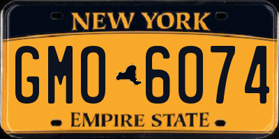 NY license plate GMO6074