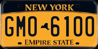 NY license plate GMO6100
