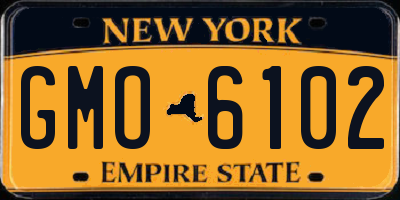 NY license plate GMO6102