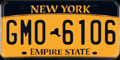 NY license plate GMO6106