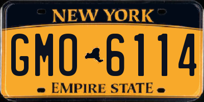 NY license plate GMO6114