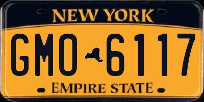 NY license plate GMO6117