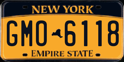 NY license plate GMO6118