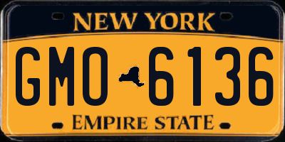 NY license plate GMO6136