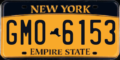 NY license plate GMO6153