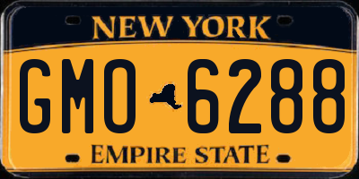 NY license plate GMO6288