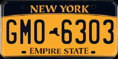 NY license plate GMO6303