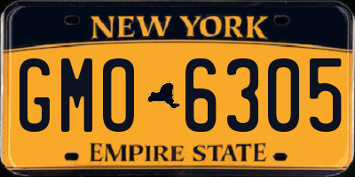 NY license plate GMO6305