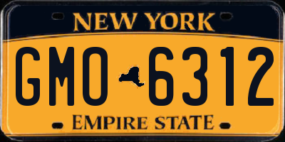 NY license plate GMO6312