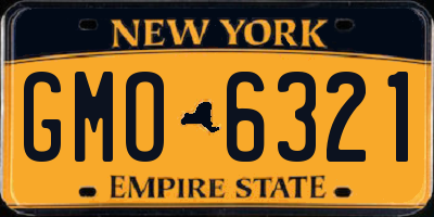 NY license plate GMO6321