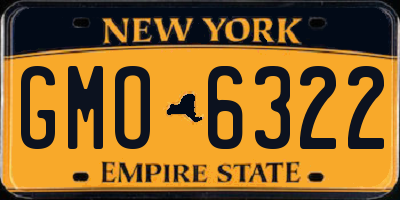 NY license plate GMO6322