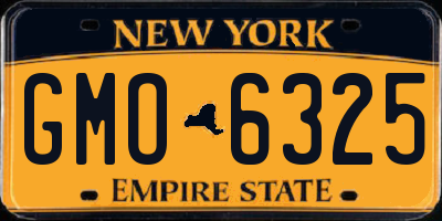 NY license plate GMO6325