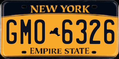 NY license plate GMO6326
