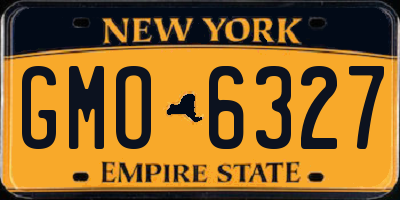 NY license plate GMO6327