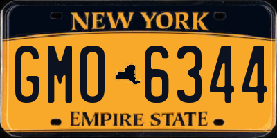 NY license plate GMO6344