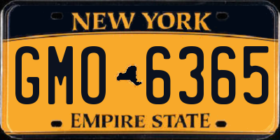 NY license plate GMO6365