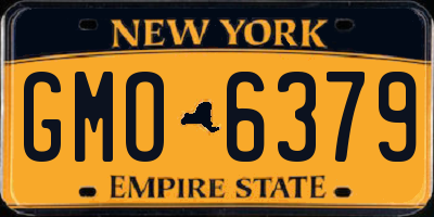 NY license plate GMO6379