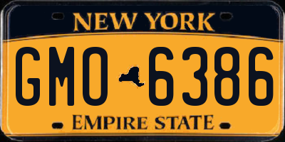 NY license plate GMO6386