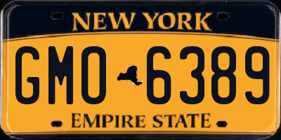NY license plate GMO6389