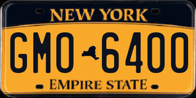 NY license plate GMO6400