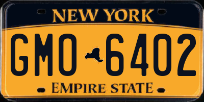 NY license plate GMO6402