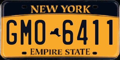 NY license plate GMO6411