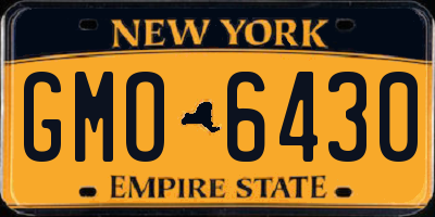 NY license plate GMO6430