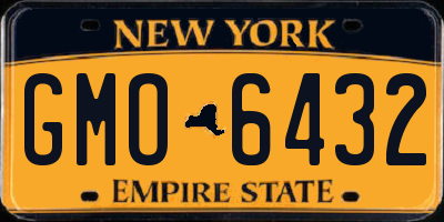 NY license plate GMO6432