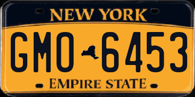 NY license plate GMO6453