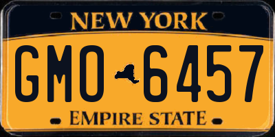 NY license plate GMO6457